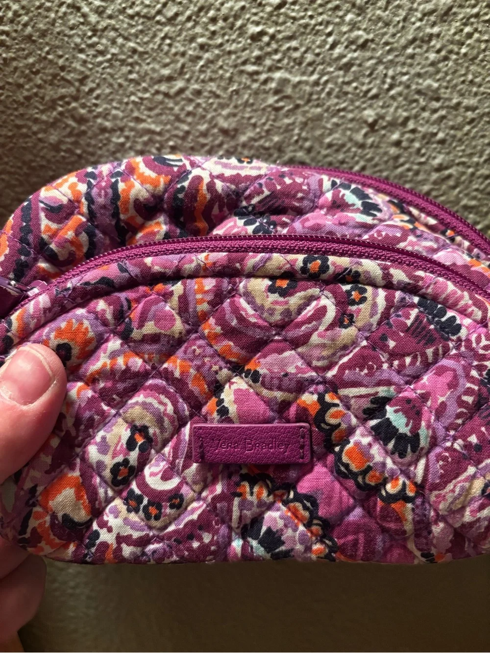 Vera Bradley Paisley Cosmetic Pouch - Purple Multi